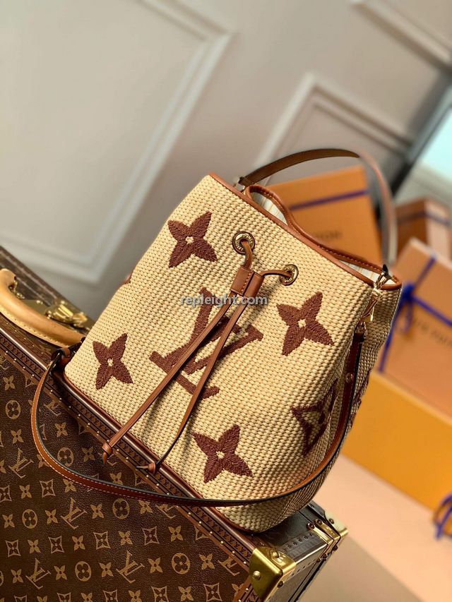 LOUIS VUITTON-M57704 루이비통 모노그램 자이언트 네오노에MM 라피아 숄더백