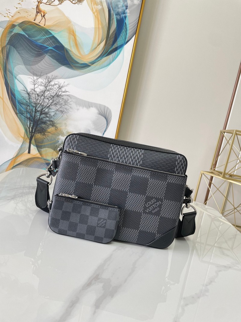 LOUIS VUITTON-N50017 루이비통 그레이 다미에 그라파이트 3D 트리오 메신저