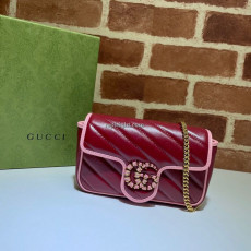 GUCCI-574969 6476 구찌 레드&핑크 GG 마몽 수퍼 미니 백