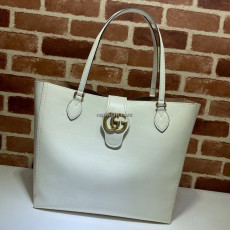 GUCCI-649577 9022 구찌 화이트 더블 G 미디엄 토트 백