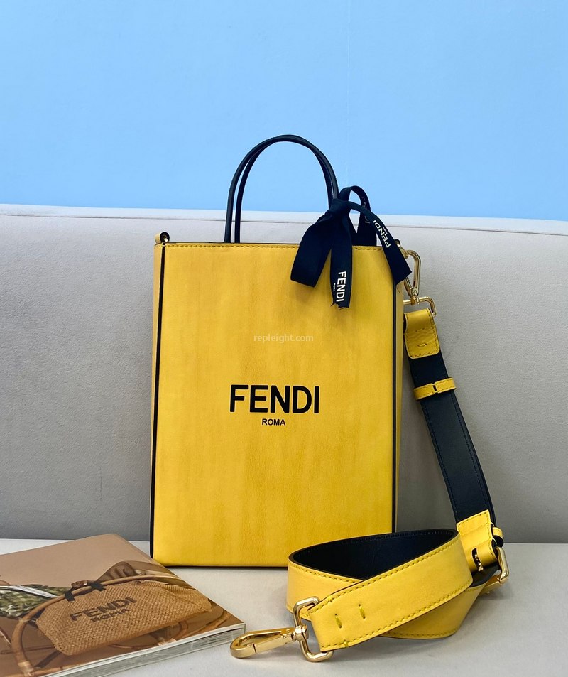 FENDI-7VA512 펜디 옐로우 팩 스몰 쇼핑 백