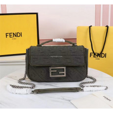 FENDI-8BR793 펜디 그린 더블 F 미디 바게트 체인