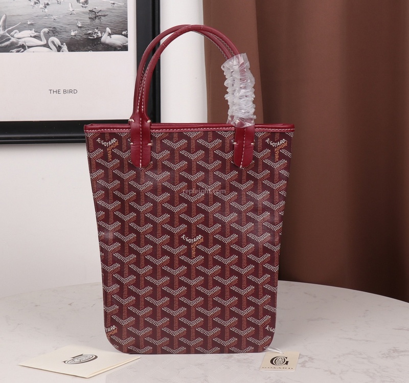 GOYARD-yel628 고야드 버건디 미니 포아티에 토트백