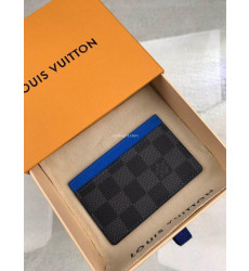 LOUIS VUITTON-N64029 루이비통 일렉트릭 블루 다미에 그라파이트 카드 홀더