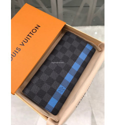 LOUIS VUITTON-N60088 루이비통 다미에 그라파이트 블루 스트라이프 브라짜 월릿