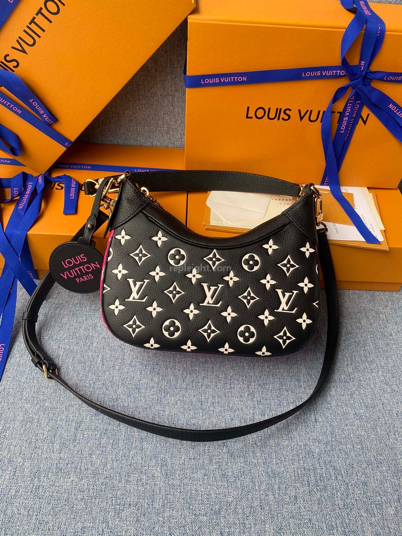 LOUIS VUITTON-M46091 루이비통 블랙/화이트 모노그램 앙프렝뜨 바가텔