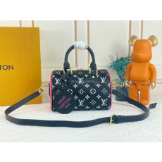 LOUIS VUITTON-M46088 루이비통 블랙 모노그램 앙프렝뜨 스피디 반둘리에 20