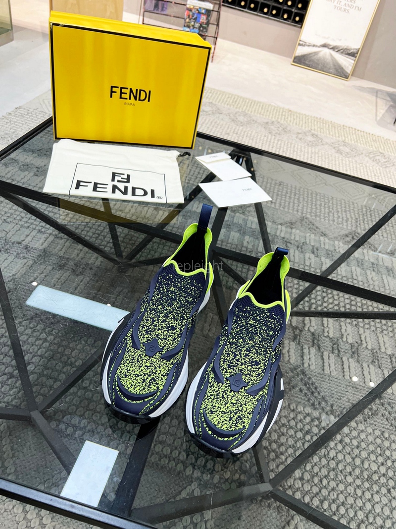 FENDI- 펜디 7E1504AKX3F1IXP 플로우 블루 메쉬 러닝 스니커즈