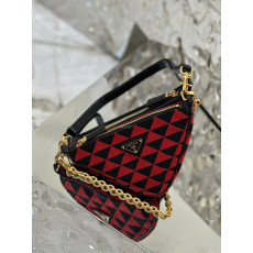 PRADA-1BC176_2FPN_F0V1I_V_OOO Prada Symbole 가죽 및 패브릭 미니 백