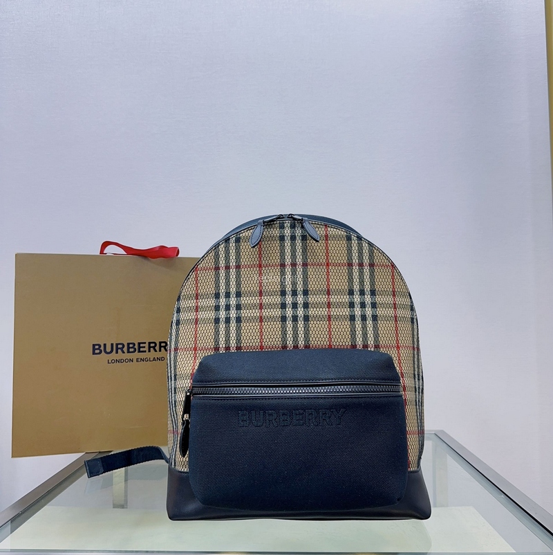 BURBERRY-버버리 80660971 체크 메시 백팩