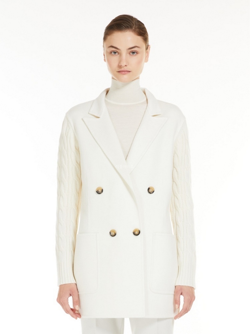 막스마라-MAXMARA 1316023906006 - DALIDA Double-breasted wool and cashmere jacket