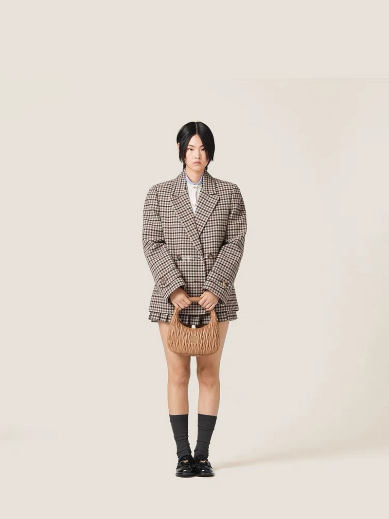 MIUMIU - 미우미우 MH1871_13LO_F043T_S_232 Double-breasted houndstooth check jacket