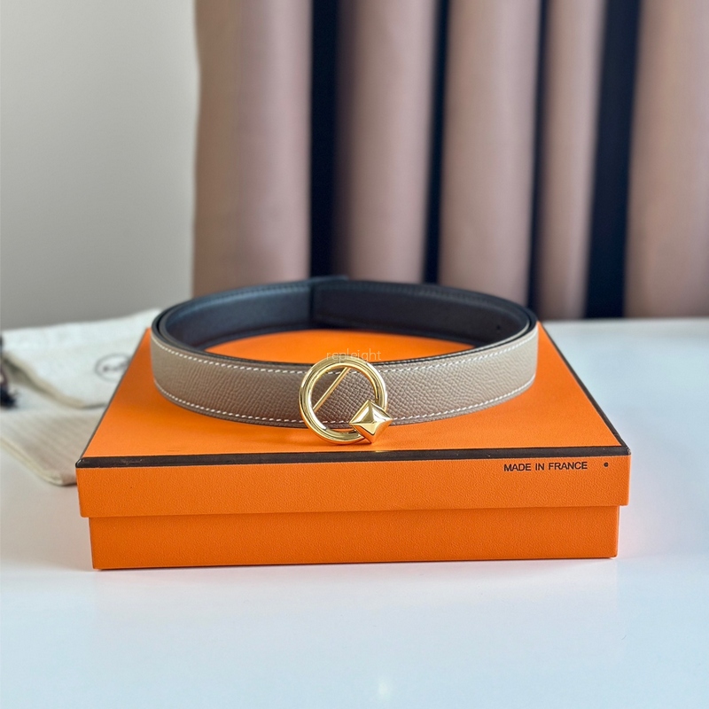 에르메스-HERMES H BUCKLE & REVERSIBLE LEATHER STRAP-2 24MM